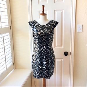 Robert Rodriguez Black Sequin Mini Dress Size 4